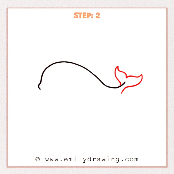how to draw a humpback whale - Step 2